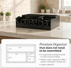 Coffee Bar Organizer Countertop,Wood Caddy with Compartments for Pods,Black - Image 5