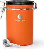 Coffee Gator French Press 34oz and Coffee Canister 22oz Airtight Stainless Orange - Image 3