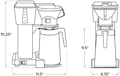 Technivormm Moccamaster 79114 KBT Coffee Brewer, 40 oz, Black - Image 5