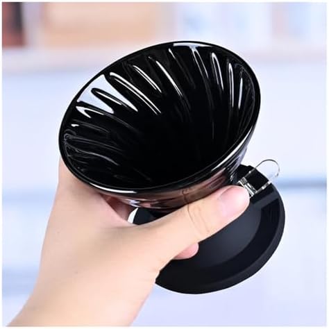 Handmade Pour Over Ceramic Coffee Dripper,One-Touch Switch Control Silicone Ceramics Filter(White Filter) - Image 3