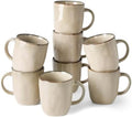 famiware Coffee Mugs Set of 8, Ocean Square 13oz Coffee Cup Set with Handle by Famiware
