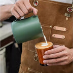 Milk Frother Cup 12oz/20oz Milk Frothing Pitcher Stainless Steel Milk Steaming Pitcher,Espresso Pitcher for Coffee Latte Art,Premium Barista Tools (Color : Green, Size : 600ml/20oz) - Image 2