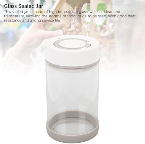 AUNMAS Electric Vacuum Canister, 500mAh Battery Glass Jar (950ml) - Image 4