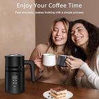 Milk Frother and Steamer, 19.9 OZ Detachable Milk Frother for Coffee with Temperature Display, 4 in 1 Large Capacity Automatic Warm and Cold Foam Maker for Coffee, Latte, Cappuccino - Image 2