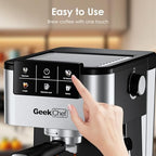 Geek Chef Espresso Machine with Milk Frother, 20 Bar Espresso & Latte Maker - Image 5