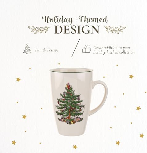 Spode Christmas Tree Latte Mug, 22 Oz - Holiday Drinkware - Image 3