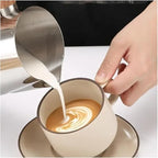 2pcs Stainless Steel Milk Frothing Pitcher Set with Wooden Handle - Precision Scale Latte Art Coffee Mugs (Black) - Image 6