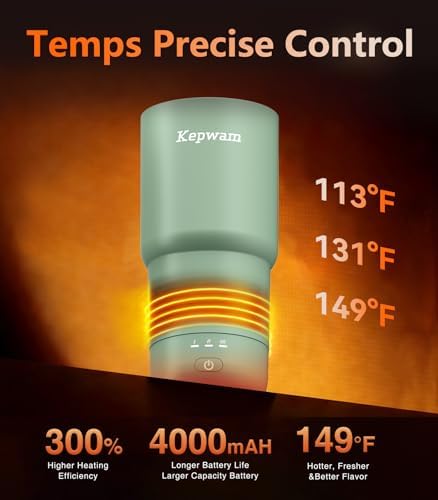 Kepwam Self-Heating Travel Mug T3,20oz Large Capacity Leak-Proof Heated Mug - Image 2