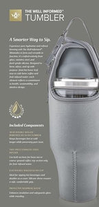 Teabloom 30 oz The Well Informed Insulated Glass Tumbler | 100% Plastic-Free & Toxin-Free | Tea Infuser + 2-in-1 Drinking Cup Lid | Travel Mug for Hot Tea, Cold Brew Coffee & Infused Water - Image 6