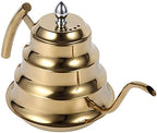 Joint Design Stainless Steel Gooseneck Coffee Kettle, 1.2L Drip Pot Maker for Pour Over Coffee and Tea, Ergonomic Handle, Safe for Gas Electric Stove, Easy to (Gold) - Image 2