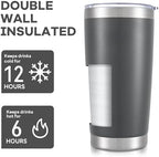 20 oz Tumbler with Lid Stainless Steel Insulated Tumblers Bulk Cups Mug - Image 3
