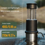 Portable Manual Espresso Coffee Maker, 2-in-1 Design,120 Ml Stainless Steel Cup, Milk Frother, with Traveling Bag, Lightweight and Compact for Camping and Travel (Green) - Image 4