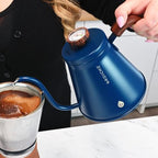 GROSCHE Marrakesh Gooseneck Pour Over Kettle Stovetop - 34 fl. oz (Blue) - Image 2