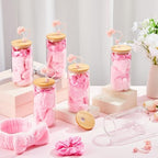 SiliFine 6 Set Pink Bow Birthday Gifts Spa Sleepover Slumber Party Favor - Image 4