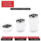 DWËLLZA KITCHEN Airtight Food Storage Containers with Lids - 5 Piece Set - Kitchen Accessories Food Containers - Pantry Organization and Storage - Clear Plastic BPA-Free - Keeps Food Fresh & Dry - Image 4