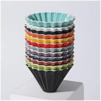 Origami Filter Cup Ceramic Coffee Hand Brewed Pot Drip Cover(White suit) - Image 6