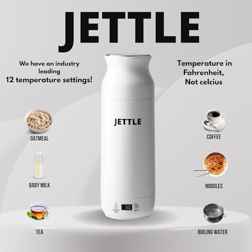 Jettle Portable Electric Kettle, 450ml Travel Water Boiler with LED, White - Image 3