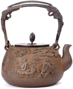 Pure Handmade Cast Iron Teapot 1.4L Uncoated Traditional Kettle For Healthy Tea Brewing & Rust-Resistant Interior by Unknown