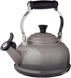 Le Creuset Enamel On Steel Whistling Tea Kettle, 1.7 qt., Oyster/Black Knob - Image 4