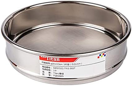 φ20×4.5cm 180 Mesh 304 Stainless Lab Sieves Economy Test Sieve 304 Stainless Steel Wire Cloth（0.09mm） by ADAMAS-BETA