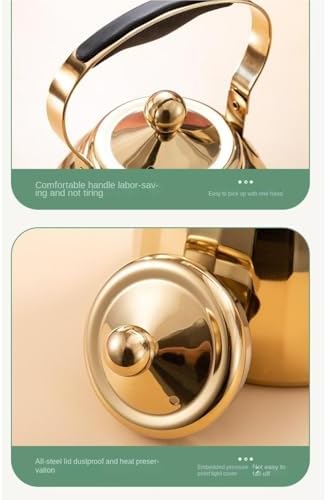 Thickened Teapot with Removable Infuser Stainless Steel for Hotels Restaurants(Silver,1L) - Image 7