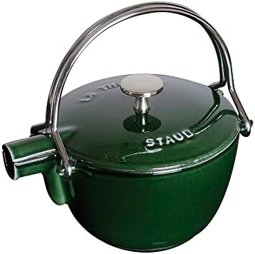 Staub Cast Iron 1-qt Round Tea Kettle - Basil, Made in France by Unknown