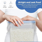Chef's Path Extra Large Airtight Food Storage Containers with Blue Lid Color, Pack of 4, Kitchen and Pantry Canisters for Flour, Sugar, and Baking Supplies, Includes Measuring Spoons, Labels, and Pen - Image 6