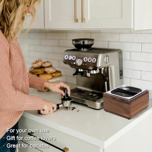 Espresso Knock Box Coffee Puck Dump Bin Grounds Accessories Tamping Station - Image 5