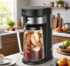 Ice Tea Maker with 2.5QT Cold Brew Coffee & Iced Tea Pitcher, Strength Selector, Reusable Filter for Lemonade, Fruit Infused Water (Black) - Image 6
