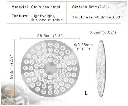 Espresso Puck Screen V2 0.8mm, 304 Stainless Steel Coffee Puck Screen-Ultra-Thin, Resusable Ground Filter(L) - Image 5