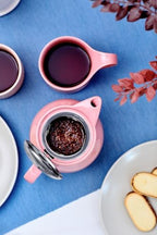 Zero Japan Bee House Round Teapot For One, 15 Oz - Ceramic Tea Pot with Stainless Steel Lid and Infuser, Smooth-Pour Spout, Diswasher and Microwave Safe Tea Pots (Rose) - Image 5