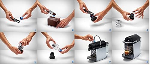 Reusable Nespresso Pods - Patented Sealing System, No Glue - Made in Holland - 25% More Coffee - 2 Capsules, 100 Foil Lids, Sealer & Spoon - BPA-Free - Image 3