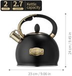 choxila Stovetop Tea Kettle - 2.64 Quart Whistling Tea Pot for Stove Top, Stainless Steel Tea Kettle for All Stovetops Including Induction, Gas, Electric | Ergonomic Pouring Design - Image 5