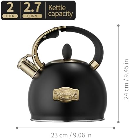choxila Stovetop Tea Kettle - 2.64 Quart Whistling Tea Pot for Stove Top, Stainless Steel Tea Kettle for All Stovetops Including Induction, Gas, Electric | Ergonomic Pouring Design - Image 5