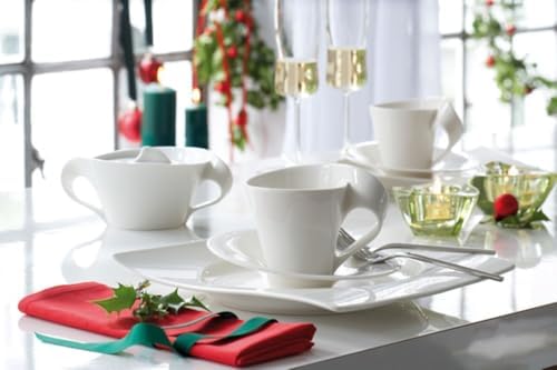 Villeroy & Boch NewWave Caffe Mugs, Set of 6, Premium Porcelain, Made in Germany, 10 oz Capacity, White - Image 5