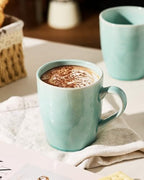 famiware Aurora Coffee Mugs, 14oz Mug Set of 4, Stoneware Cup with Handle - Image 6