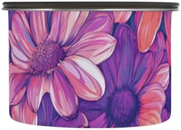 Peru Cantuta Beauty Flowers Designed Food Containers With Lids Stainless Steel Kitchen And Pantry Organization Stackable Push Button Food Storage Canisters - Image 2