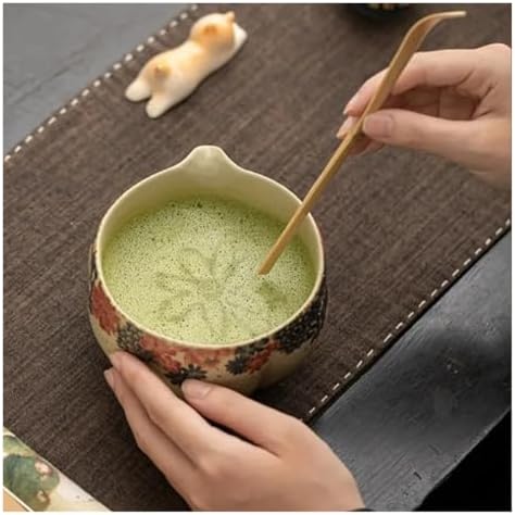 Matcha Eight Piece Set Bowl Tea Whisker Ceramic Mouth Tool Gift(A) - Image 5