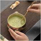 Matcha Eight Piece Set Bowl Tea Whisker Ceramic Mouth Tool Gift(A) - Image 5