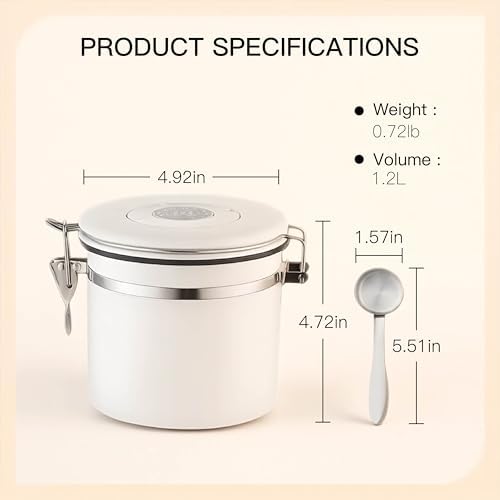 MEGAWISE Vacuum Coffee Canister Electric Airtight Stainless - Image 2