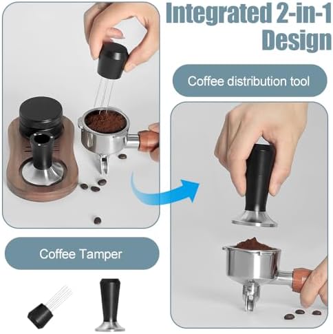 Espresso Distribution Tool, Stainless Steel Coffee Needle 2-in-1 Coffee WDT Tool for Barista Accessories - Image 2