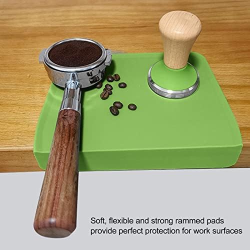 Silicone and Beech Coffee Tamper Mat with Tamper Slot, 207x145x40mm, and Oil Proof, Ideal for Baristas and Home Brewers (51mm / 2.01in Tamper) - Image 2