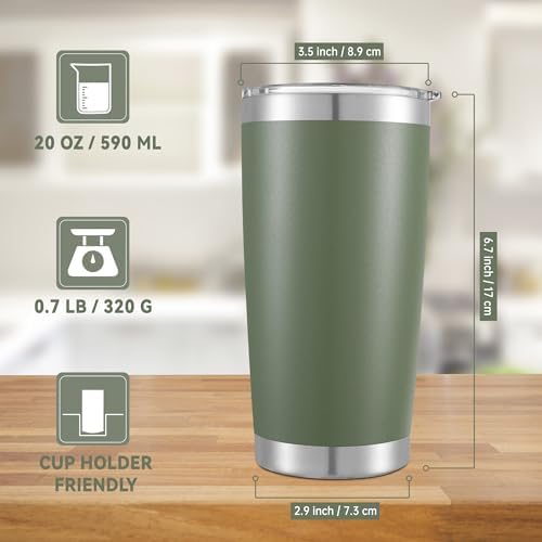 20 oz Tumblers Bulk Stainless Steel Tumbler with Lid, 6 Pack - Image 5