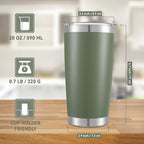 20 oz Tumblers Bulk Stainless Steel Tumbler with Lid, 6 Pack - Image 5