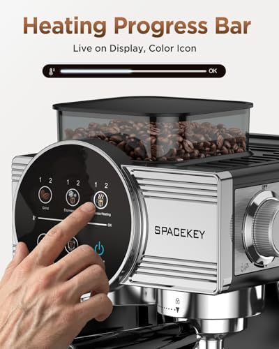 Espresso Coffee Machine with Grinder and Frother, Cold Brew, 20 Bar - Image 2