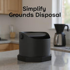 Small Espresso Knock Box, 25.36 oz / 750 mL Capacity, Matte Black Stainless Steel Coffee Waste Bin, Anti-Slip Base, Easy-Clean Grounds Disposal Container for Home Barista and Countertop Use - Image 3