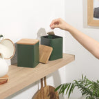 Salter Toronto 3-Piece Canister Set – FSC®-Certified Acacia Wooden Lids, Tea, Coffee, Sugar Storage Canisters, Powder-Coated Matt Finish, Easy Clean, Space Saving Jars, Long Lasting Freshness, Green - Image 3