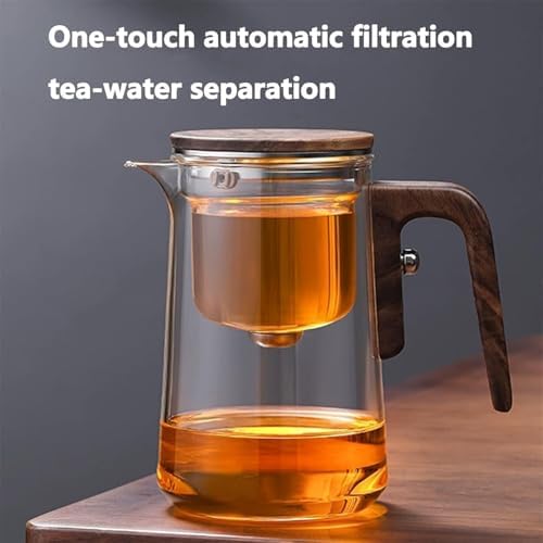 Glass Pot, Tea Pot with Removable Infuser, One-Click Tea Drinking, Easy Separation, for Home - Image 2