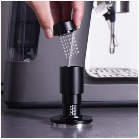 Stainless Steel 2 In 1 Coffee Tamper With Espresso Stirrer Needles Adjustable Height Clear Scale Barista Tools Espresso(58mm) - Image 2
