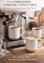 GBhome Coffee Mugs Set of 4, 12 oz White Coffee Cups with Large Handle - Image 4